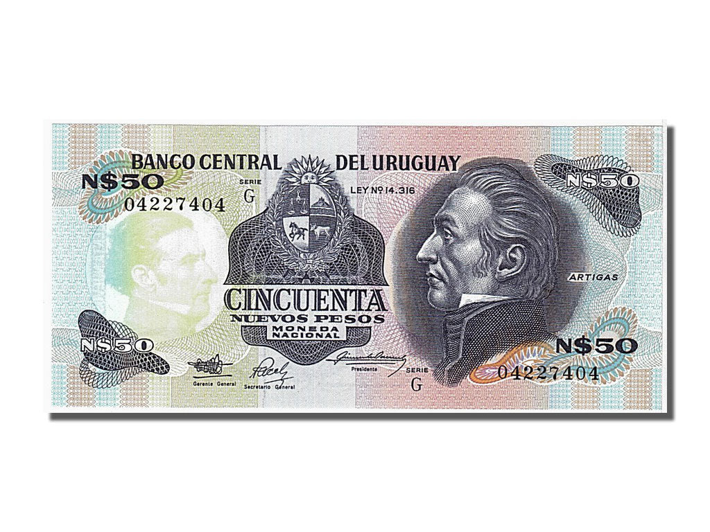 Banknote, Uruguay, 50 Nuevos Pesos, 1989, UNC(65-70)