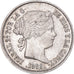 Coin, Spain, Isabel II, 40 Centimos, 1866, Madrid, AU(50-53), Silver, KM:628.2