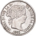 Coin, Spain, Isabel II, 40 Centimos, 1866, Madrid, AU(50-53), Silver, KM:628.2