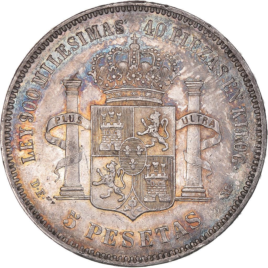 Monnaie, Espagne, Alfonso XII, 5 Pesetas, 1876, Madrid, TTB+, Argent, KM:671