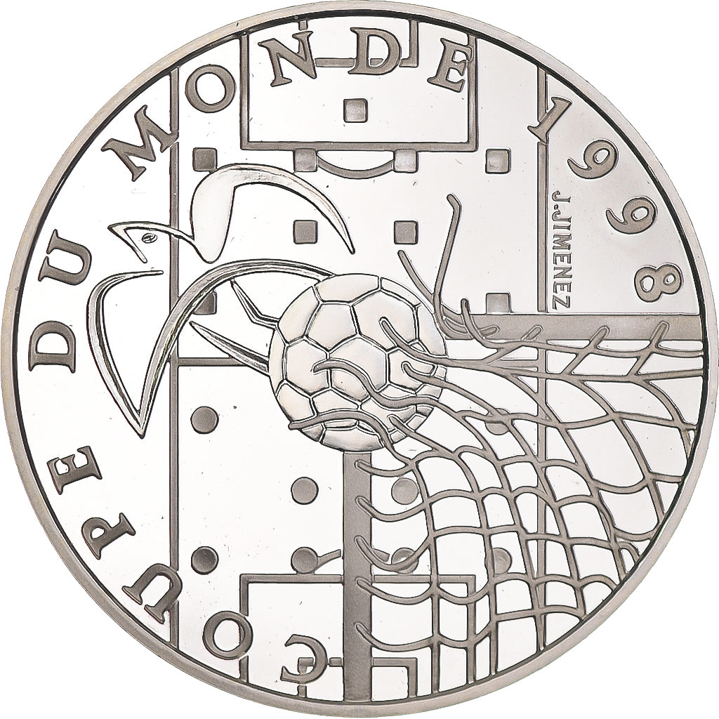 Moneda, Francia, Coupe du Monde 1998, 10 Francs, 1998, Paris, Proof, FDC, Plata