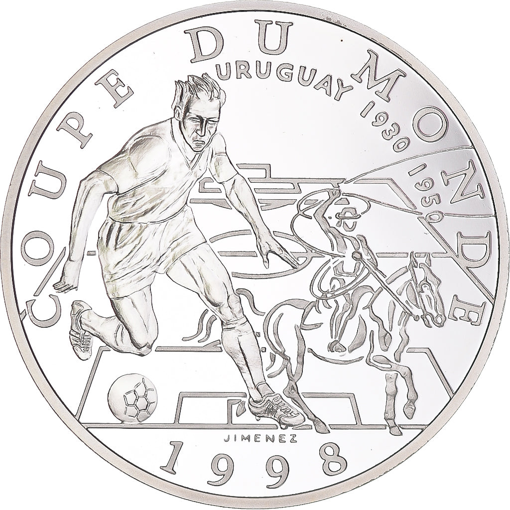 Moneda, Francia, Coupe du Monde 1998, 10 Francs, 1996, Paris, Proof, FDC, Plata