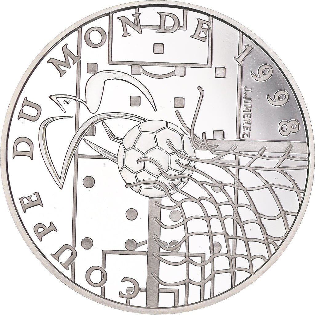Moneda, Francia, Coupe du Monde 1998, 10 Francs, 1996, Paris, Proof, FDC, Plata