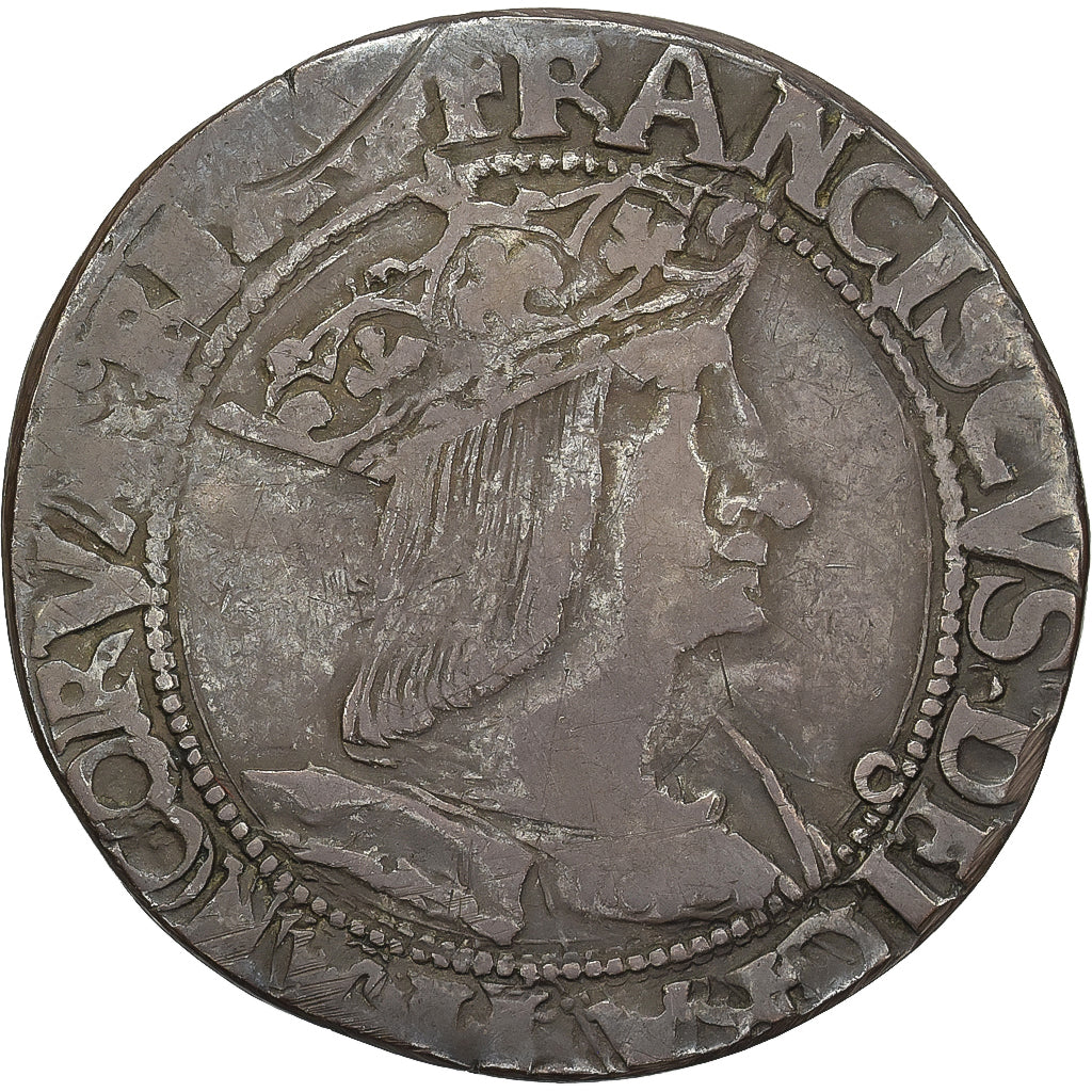 Frankreich, François Ier, 1/2 Teston, Before 1540, Lyon, Silber, SS