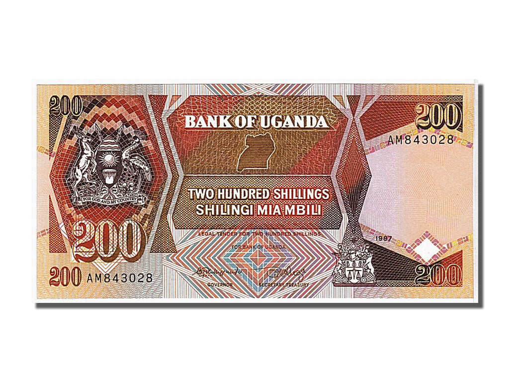 Banknote, Uganda, 200 Shillings, 1987, UNC(65-70)