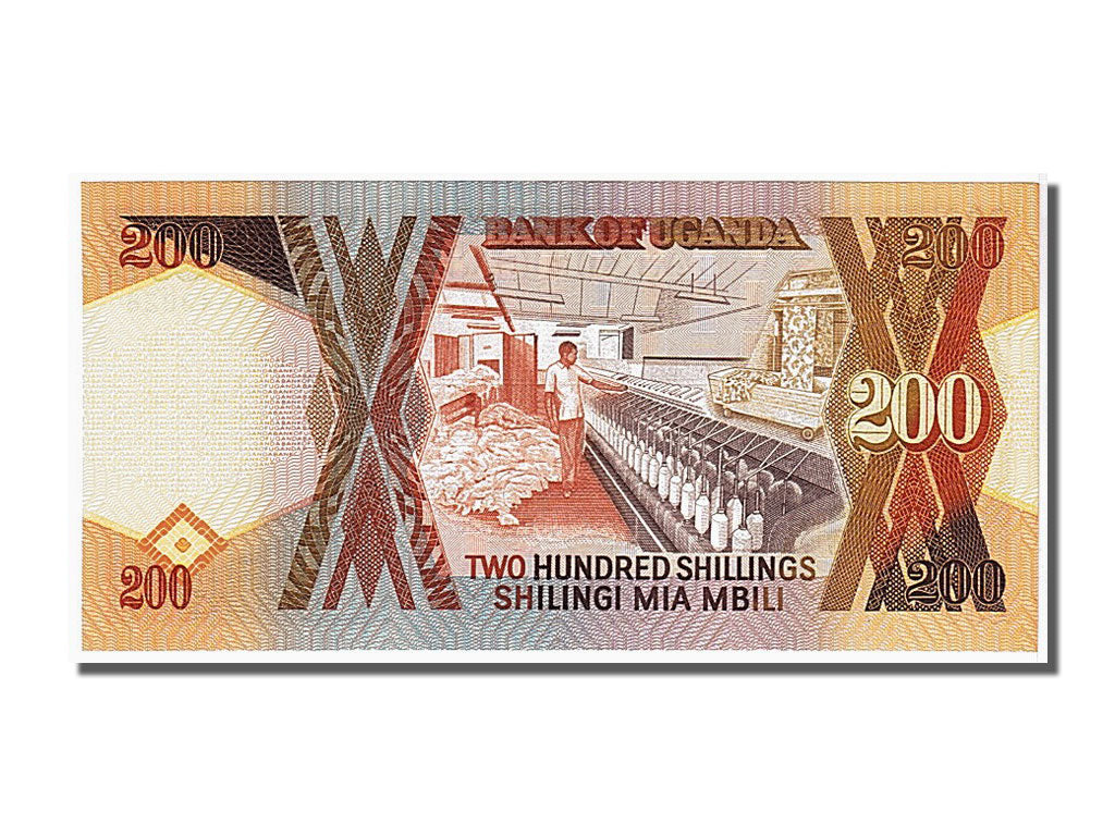 Banknote, Uganda, 200 Shillings, 1987, UNC(65-70)