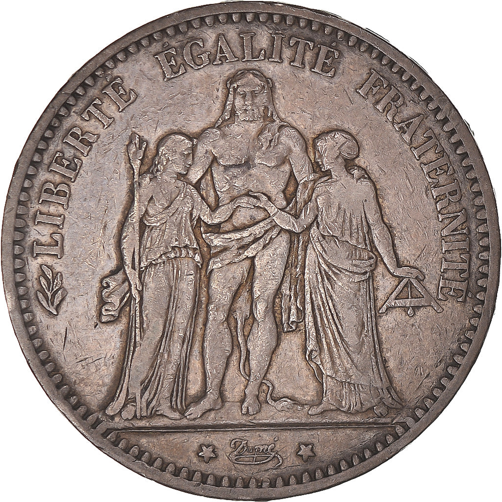 Coin, France, Hercule, 5 Francs, 1875, Paris, AU(50-53), Silver, KM:820.1