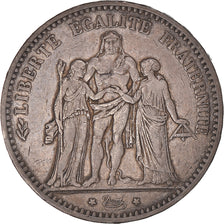 Coin, France, Hercule, 5 Francs, 1875, Paris, AU(50-53), Silver, KM:820.1
