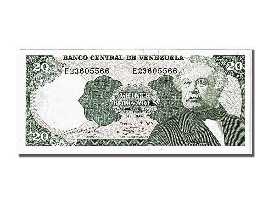 Banknote, Venezuela, 20 Bolivares, 1989, 1989-09-07, UNC(65-70)
