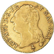 France, Louis XVI, Louis d'or à la tête nue, 1787, Paris, Gold, EF(40-45)