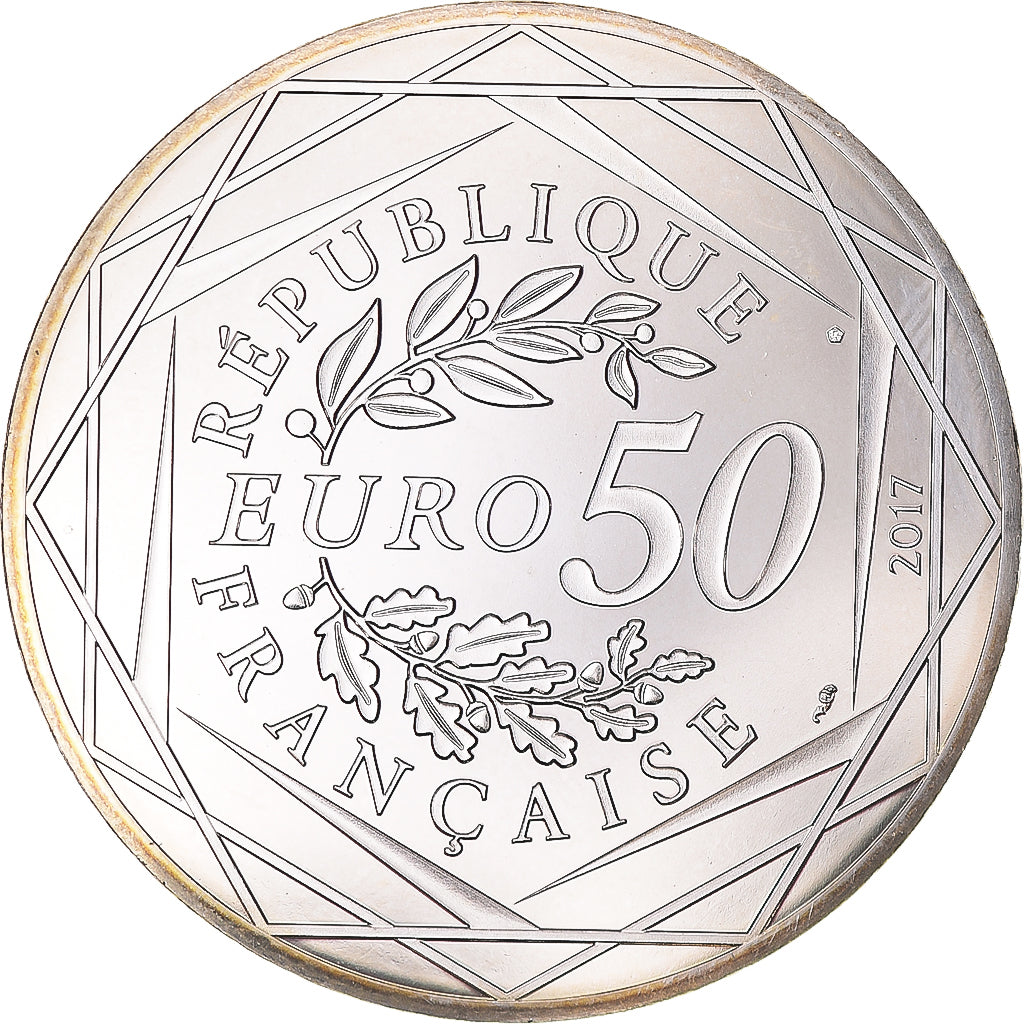 Francia, Monnaie de Paris, 50 Euro Cent, 2017, FDC, Argento