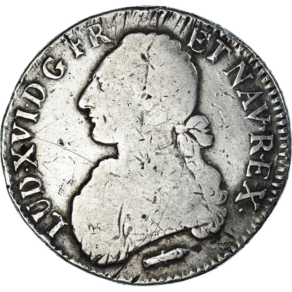 Moeda, França, Louis XVI, Ecu aux branches d'olivier, 1785, Perpignan