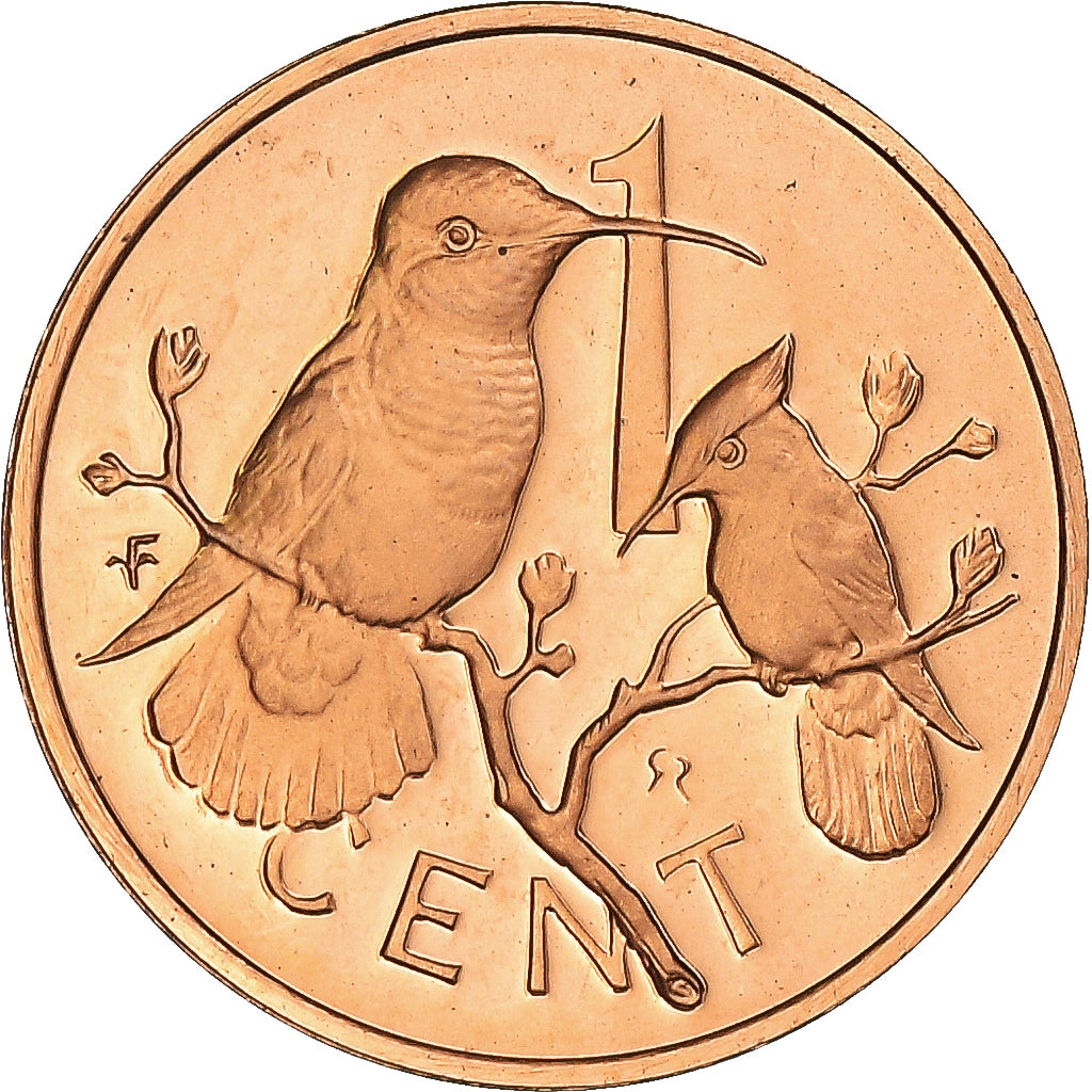 Coin, BRITISH VIRGIN ISLANDS, Elizabeth II, Cent, 1974, Franklin Mint, U.S.A.