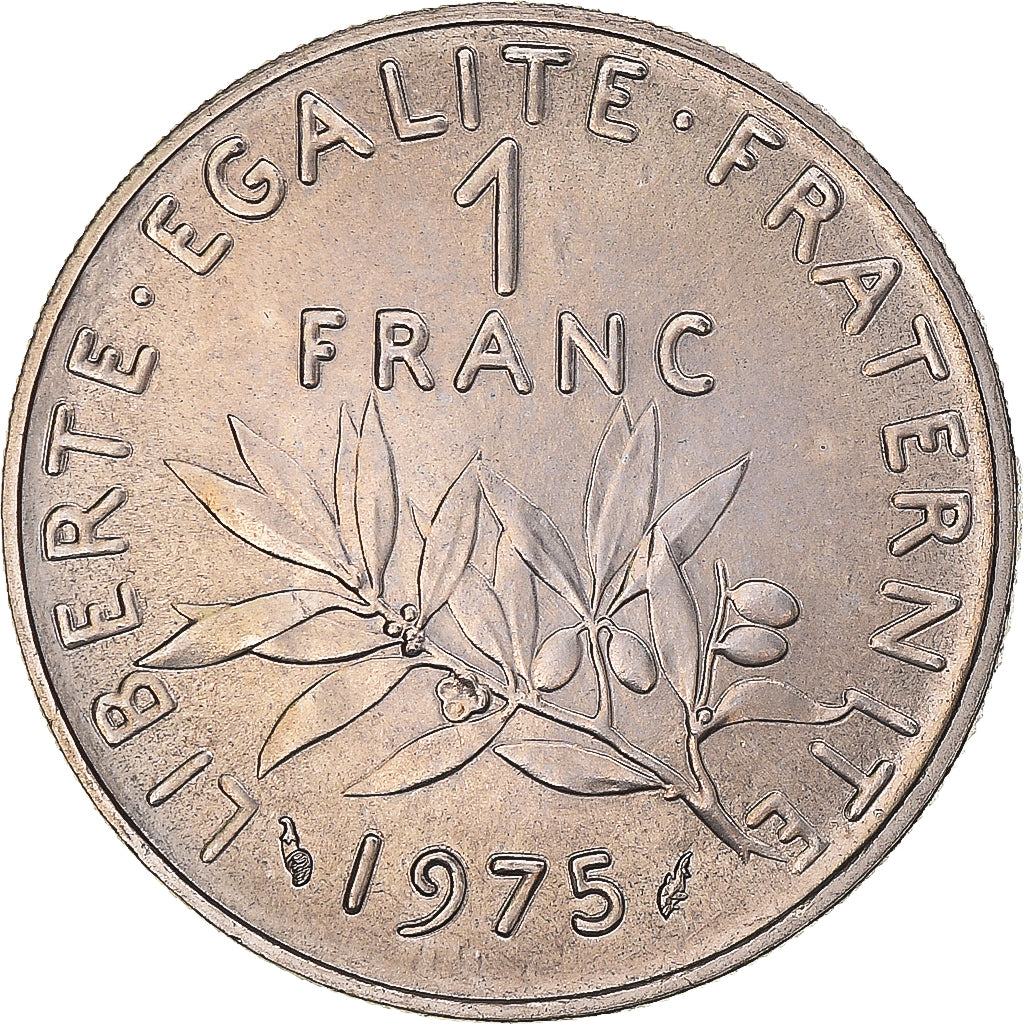 Moneta, Francja, Semeuse, Franc, 1975, Paris, MS(65-70), Nikiel, KM:925.1
