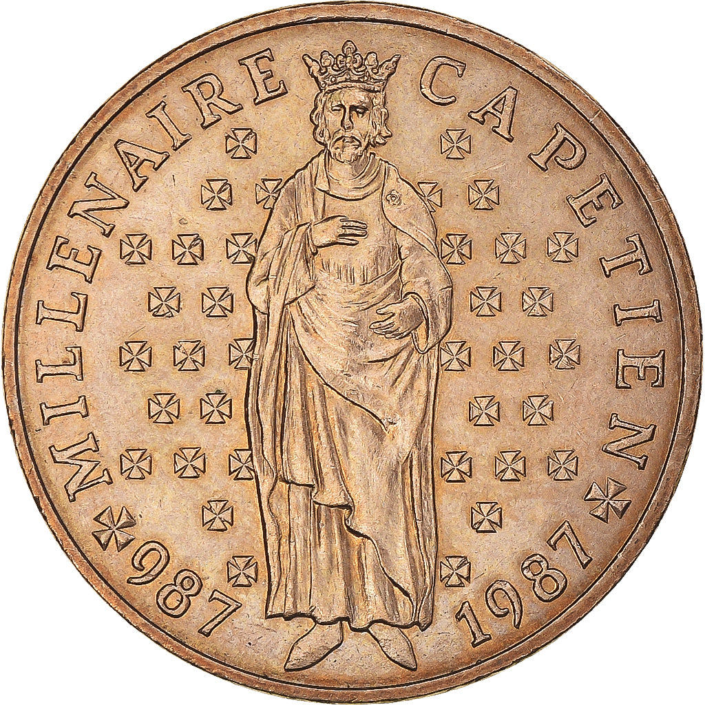 Moneta, Francia, Hugues Capet, 10 Francs, 1987, Paris, SPL-, Nichel-bronzo