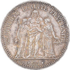 Moneta, Francia, Hercule, 5 Francs, 1875, Paris, BB, Argento, KM:820.1