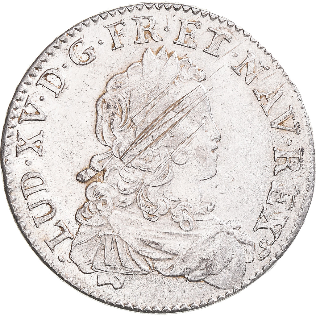 Frankrijk, Louis XV, Écu de France, 1724, Rouen, Zilver, ZF, Gadoury:319