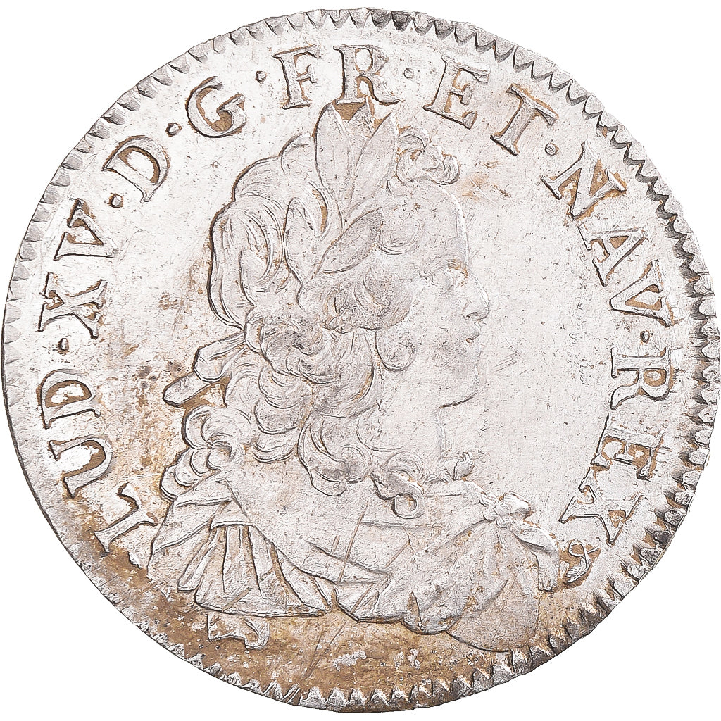 France, Louis XV, Écu de France, 1724, Rouen, Silver, AU(50-53), Gadoury:319