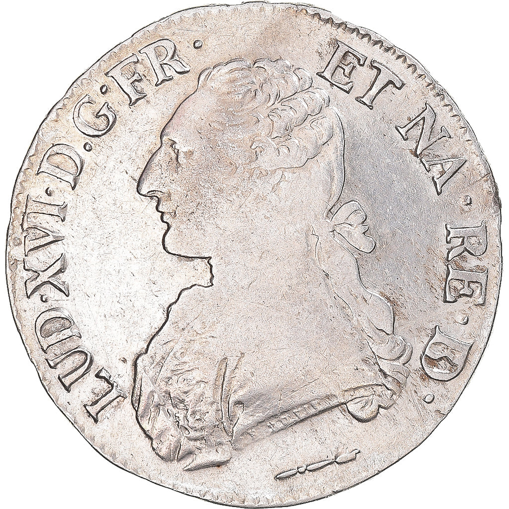 Moneta, Francia, Louis XVI, Écu de Béarn aux branches d'olivier, Ecu, 1786