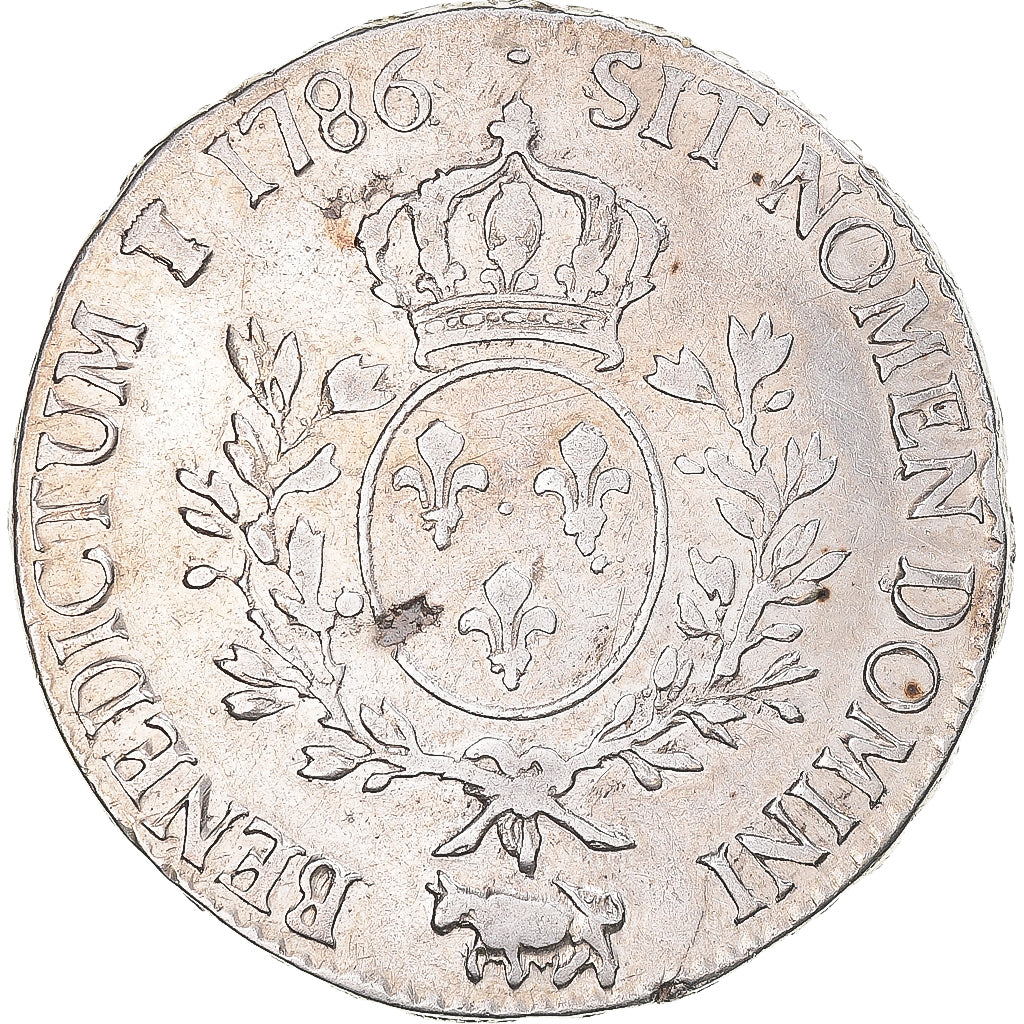 Moneta, Francia, Louis XVI, Écu de Béarn aux branches d'olivier, Ecu, 1786