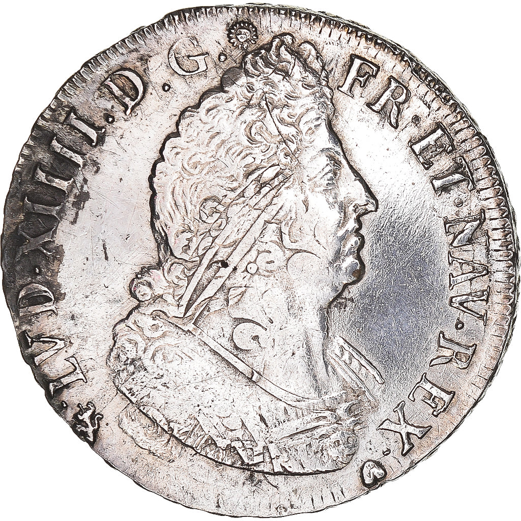 Münze, Frankreich, Louis XIV, Écu aux palmes, Ecu, 1695, Rennes, réformé