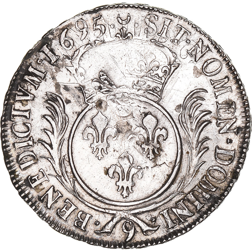 Münze, Frankreich, Louis XIV, Écu aux palmes, Ecu, 1695, Rennes, réformé