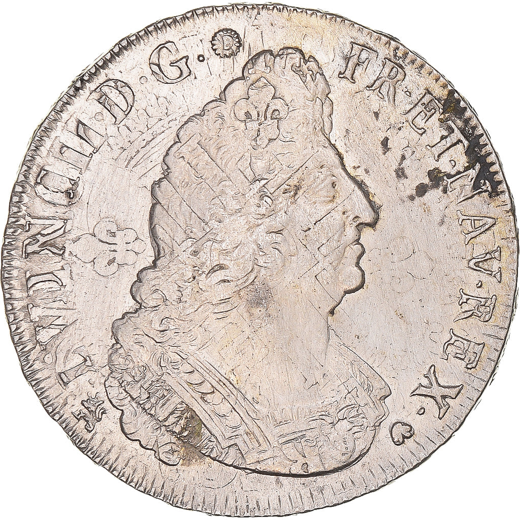 Münze, Frankreich, Louis XIV, Écu aux palmes, Ecu, 1694, Rennes, réformé