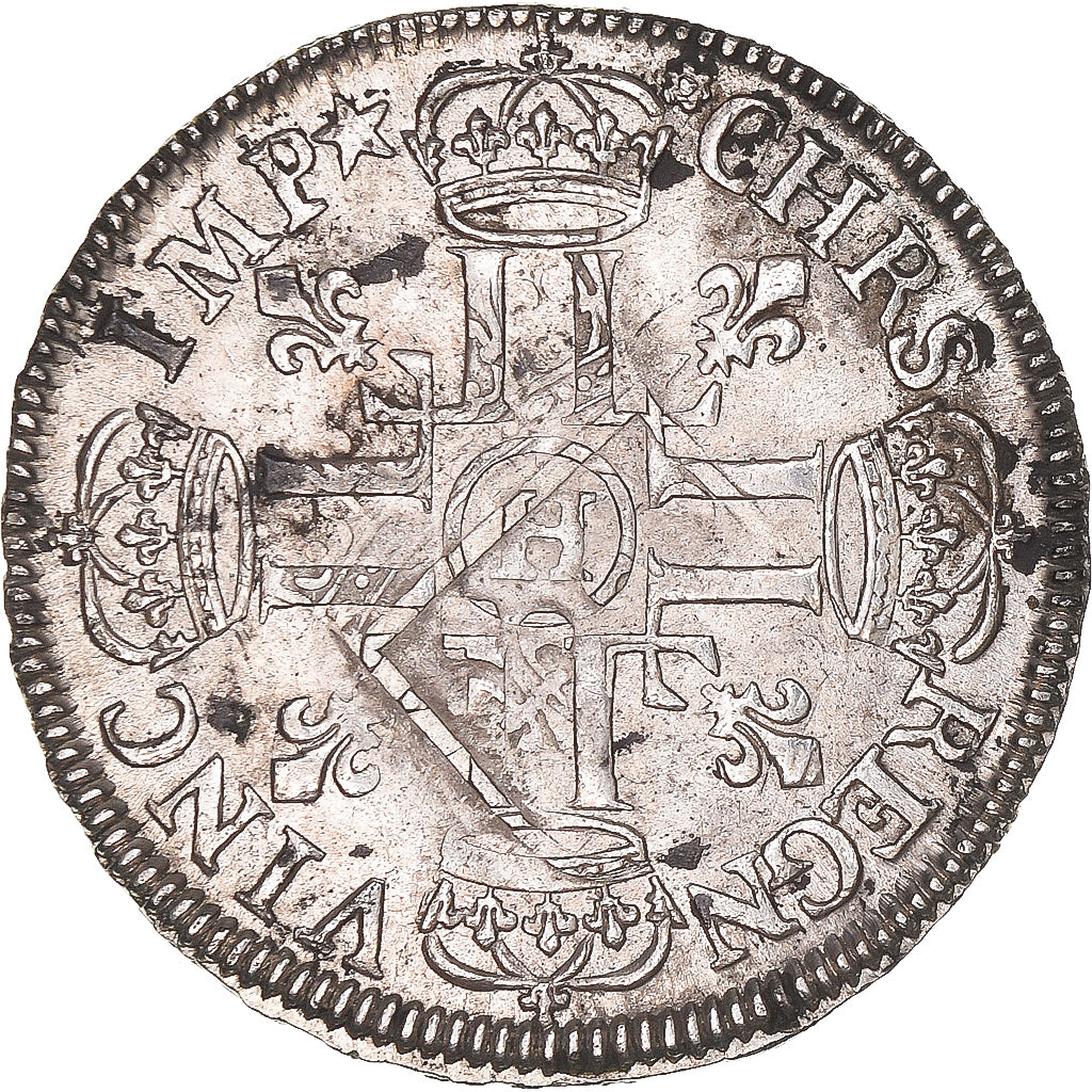 Münze, Frankreich, Louis XIV, 1/2 Écu aux 8 L, 1/2 Ecu, 1691, La Rochelle