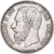 Monnaie, Belgique, Leopold II, 5 Francs, 5 Frank, 1875, TTB, Argent, KM:24