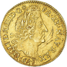 França, Louis XIV, Louis d'or au 4 L, 1694, Paris, reformed, Dourado