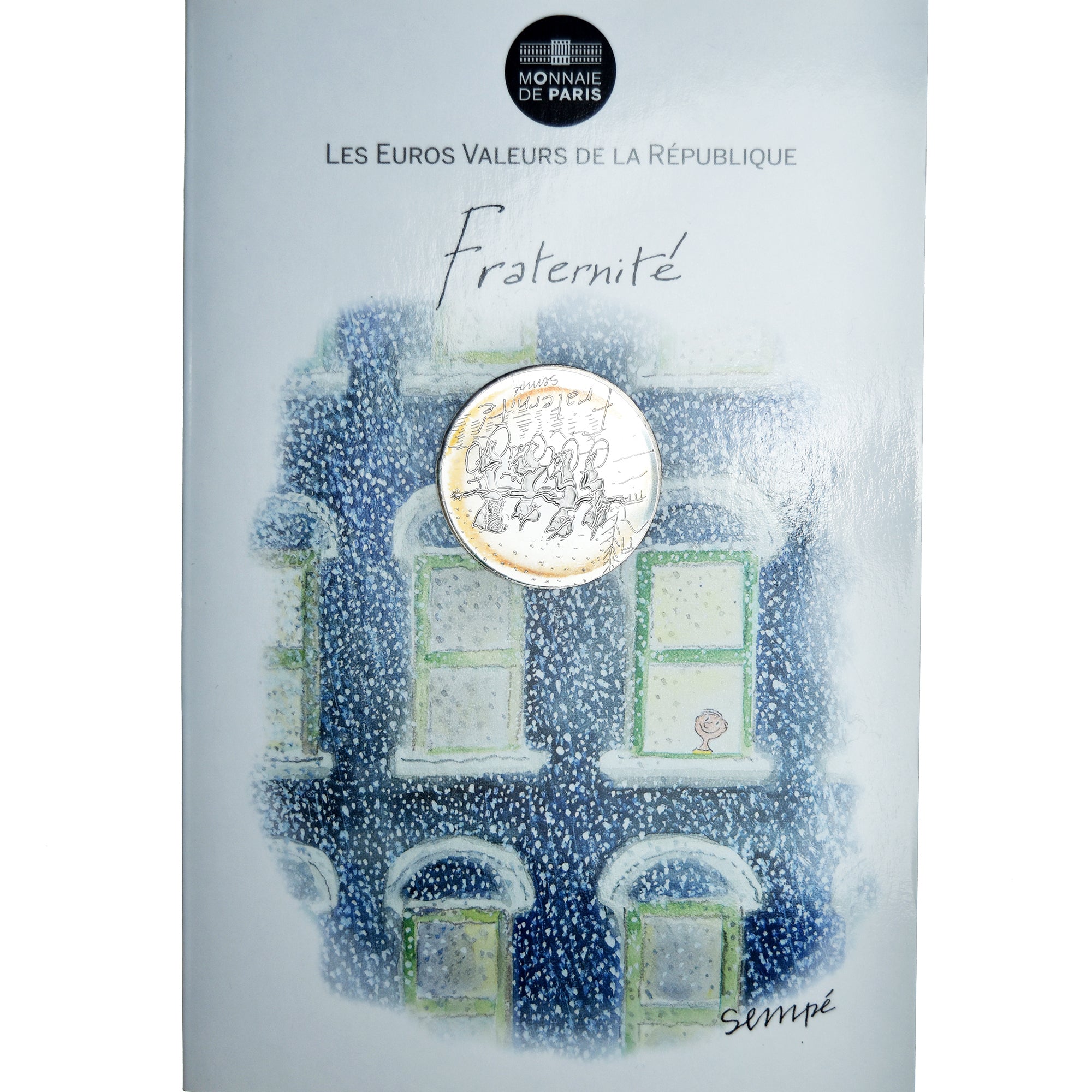 Frankreich, 10 Euro, Monnaie de Paris, Sempé - Hiver - Fraternité, 2014
