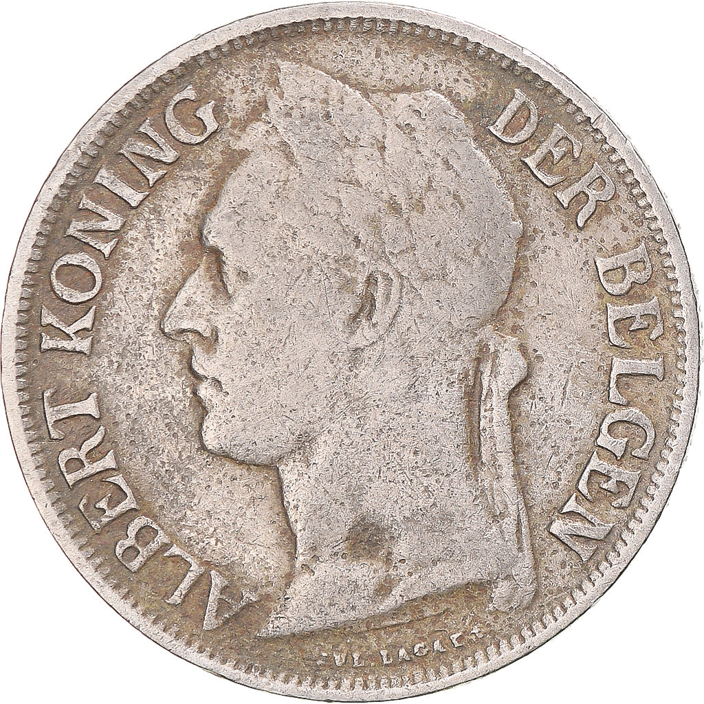 Coin, Belgian Congo, Albert I, Franc, 1925, VF(30-35), Copper-nickel, KM:21