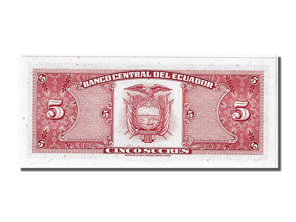 Banknote, Ecuador, 5 Sucres, 1980, 1980-05-24, UNC(65-70)