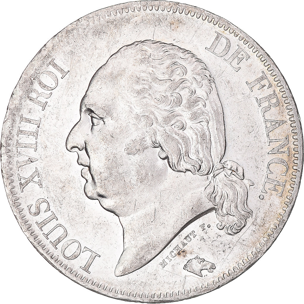 Coin, France, Louis XVIII, 5 Francs, 1816, Paris, AU(55-58)