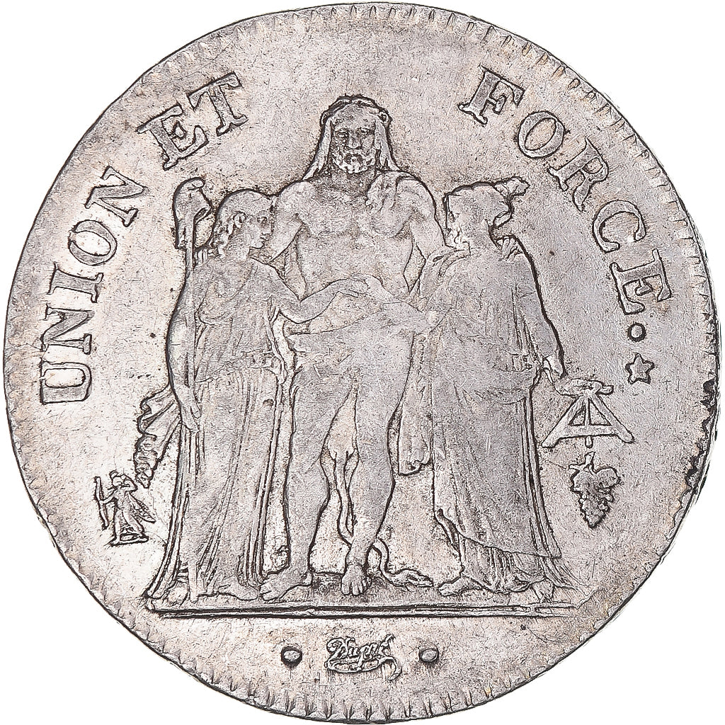 Münze, Frankreich, Union et Force, 5 Francs, AN 8 (1799-1800), Perpignan, SS+