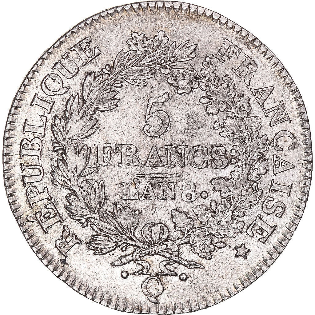 Münze, Frankreich, Union et Force, 5 Francs, AN 8 (1799-1800), Perpignan, SS+