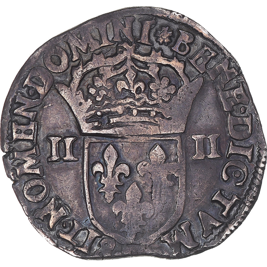 Moneta, Francia, Charles X, 1/4 d'écu à la croix de face, 1597, Nantes, BB