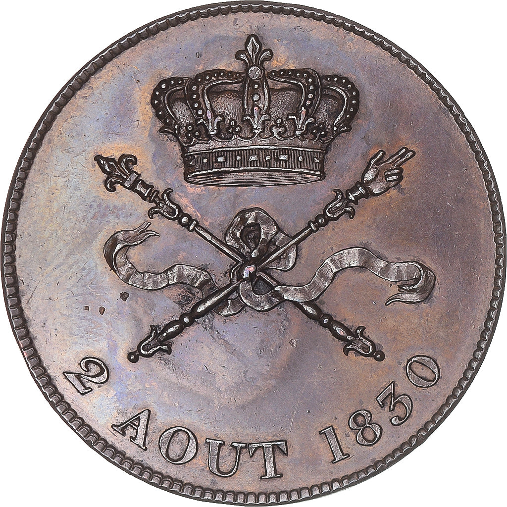 Coin, France, Henri V, Module 5 francs, 1830, MS(60-62), Bronze, Gadoury:649