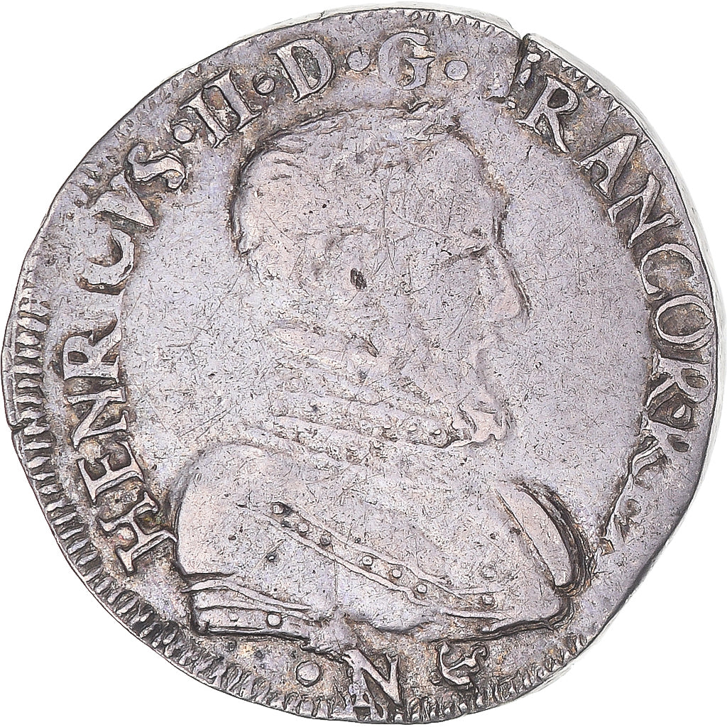 Moneta, Francia, Teston à la tête nue, 1557, Bayonne, Rare, BB, Argento