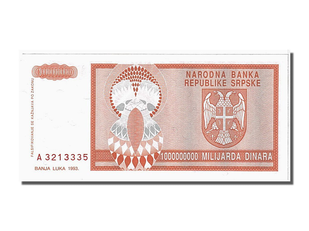 Geldschein, Kroatien, 1 Milliard Dinara, 1993, UNZ