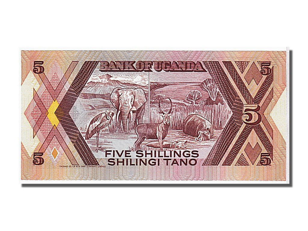 Banknot, Uganda, 5 Shillings, 1987, UNC(65-70)
