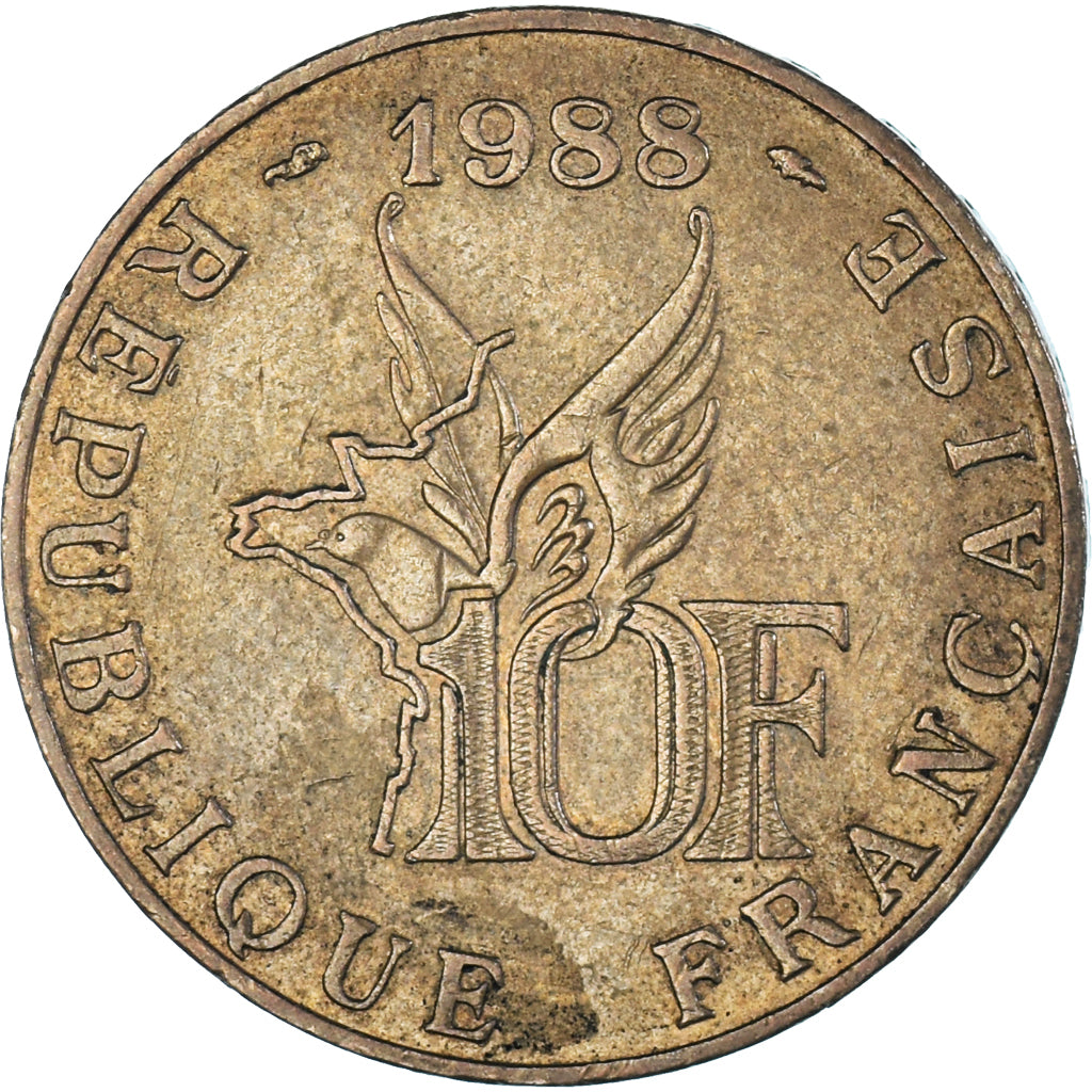 Monnaie, France, Roland Garros, 10 Francs, 1988, Tranche A, TTB