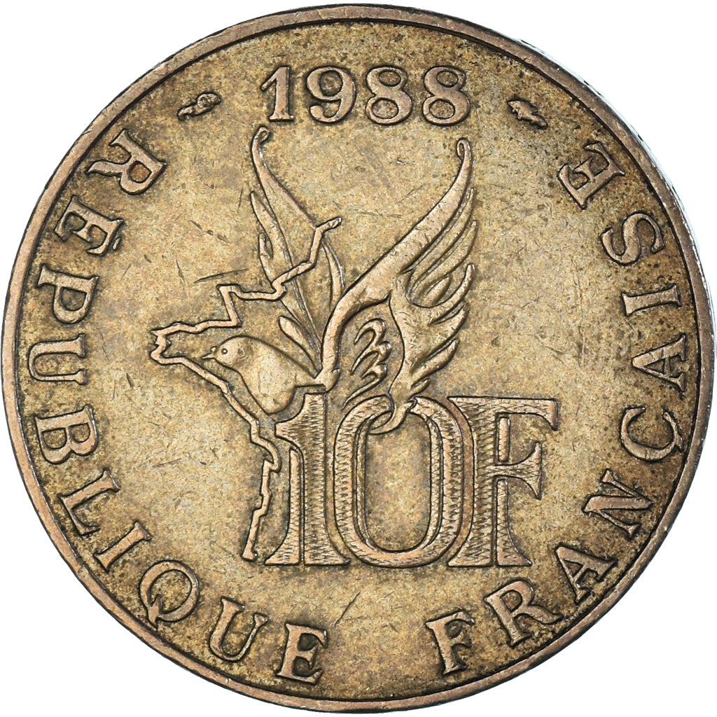 Moneta, Francia, Roland Garros, 10 Francs, 1988, Tranche A, BB