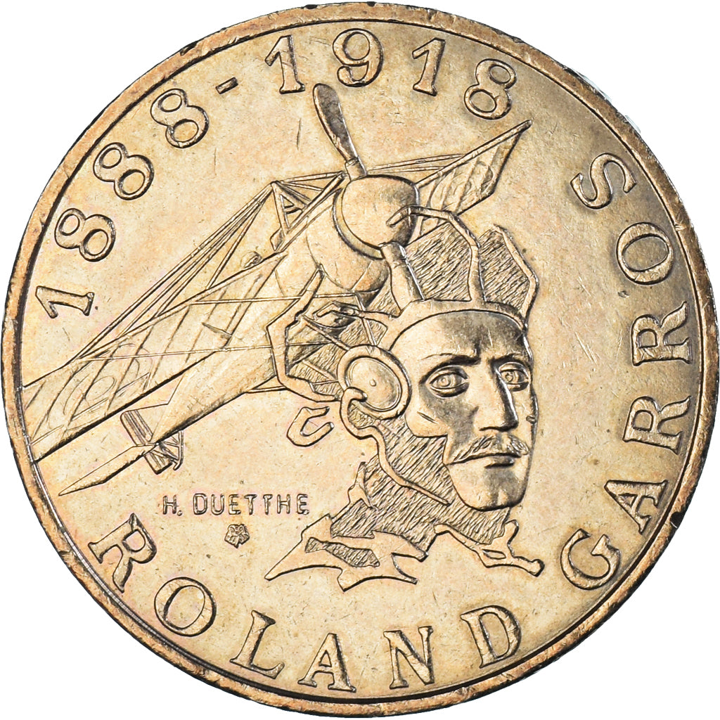 Moeda, França, Roland Garros, 10 Francs, 1988, Tranche B, AU(55-58)