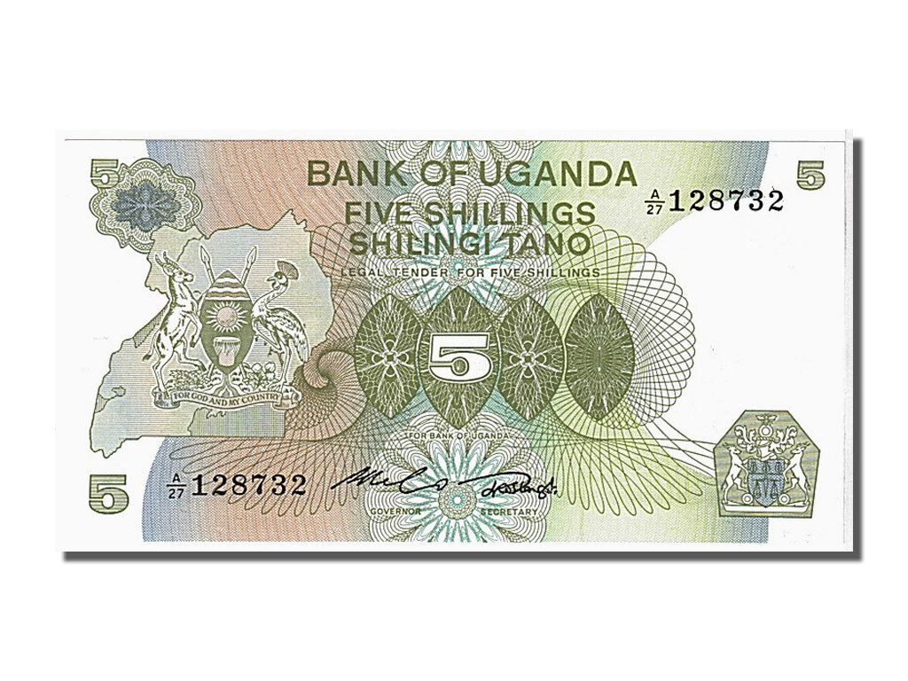 Geldschein, Uganda, 5 Shillings, 1982, UNZ