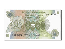 Billet, Uganda, 5 Shillings, 1982, NEUF