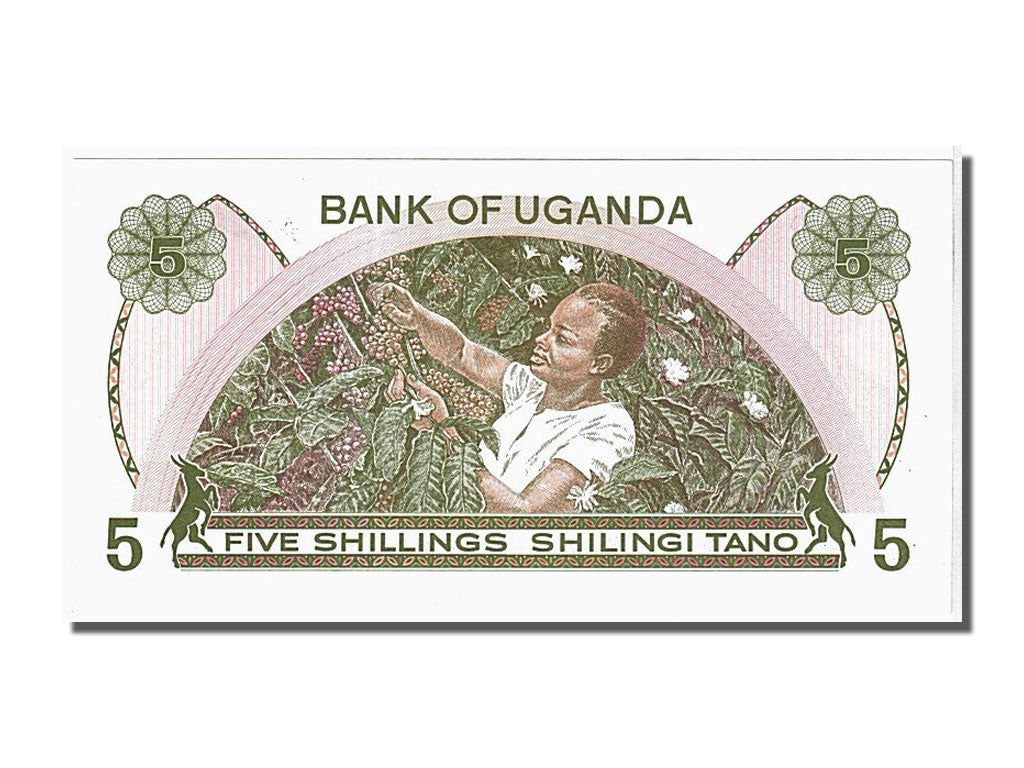 Geldschein, Uganda, 5 Shillings, 1982, UNZ