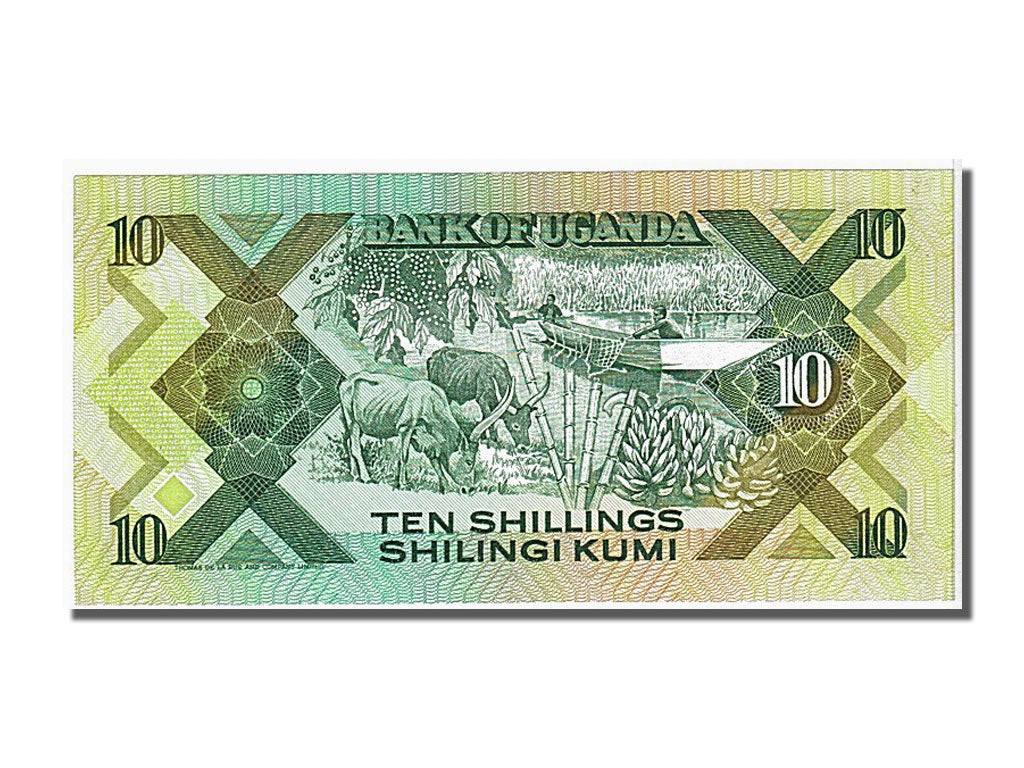 Banconote, Uganda, 10 Shillings, 1987, FDS
