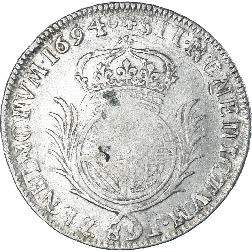 Coin, France, Louis XIV, 1/2 Écu de Flandre aux palmes, 1/2 Ecu, 1694, Lille