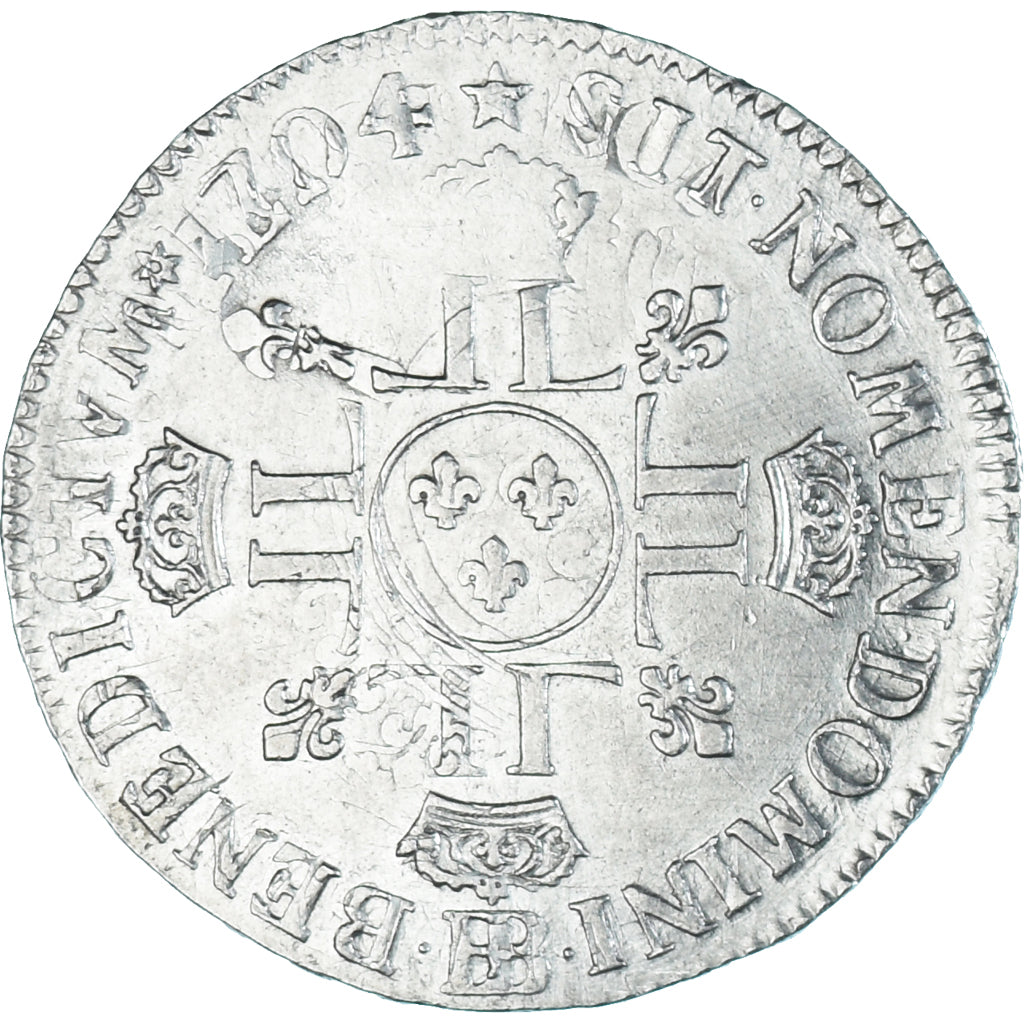 Monnaie, France, Louis XIV, 36 Sols 6 deniers de Strasbourg aux 8 L 2e type, 1/2